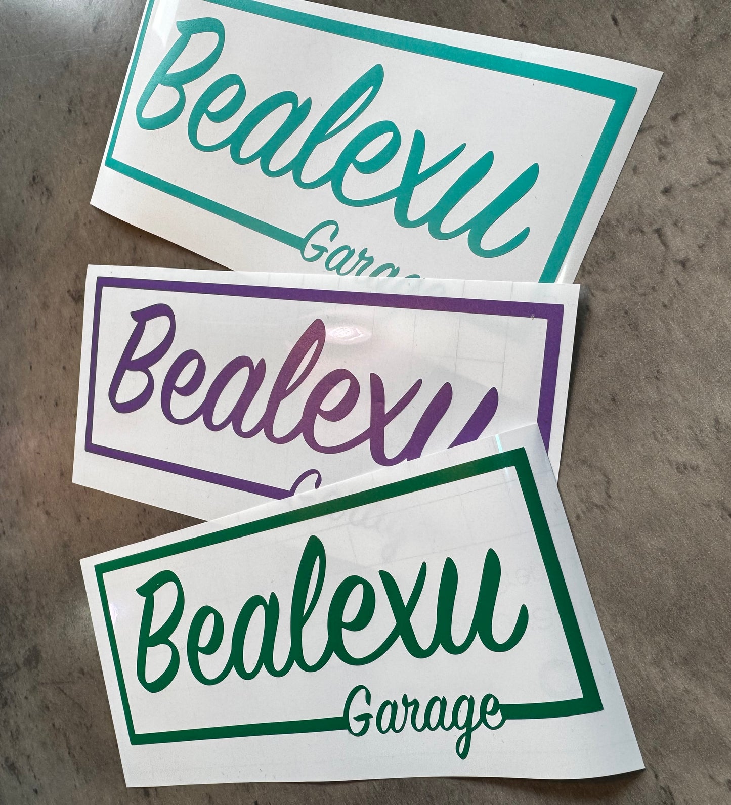 Bealexu Garage slap sticker