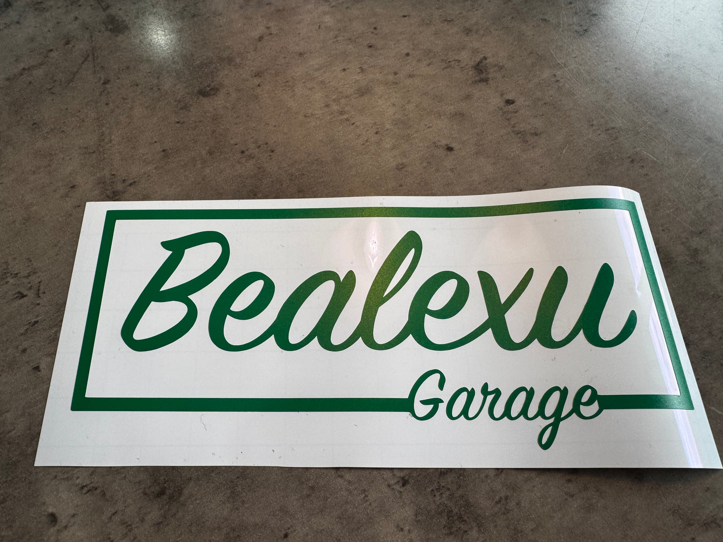 Bealexu Garage slap sticker