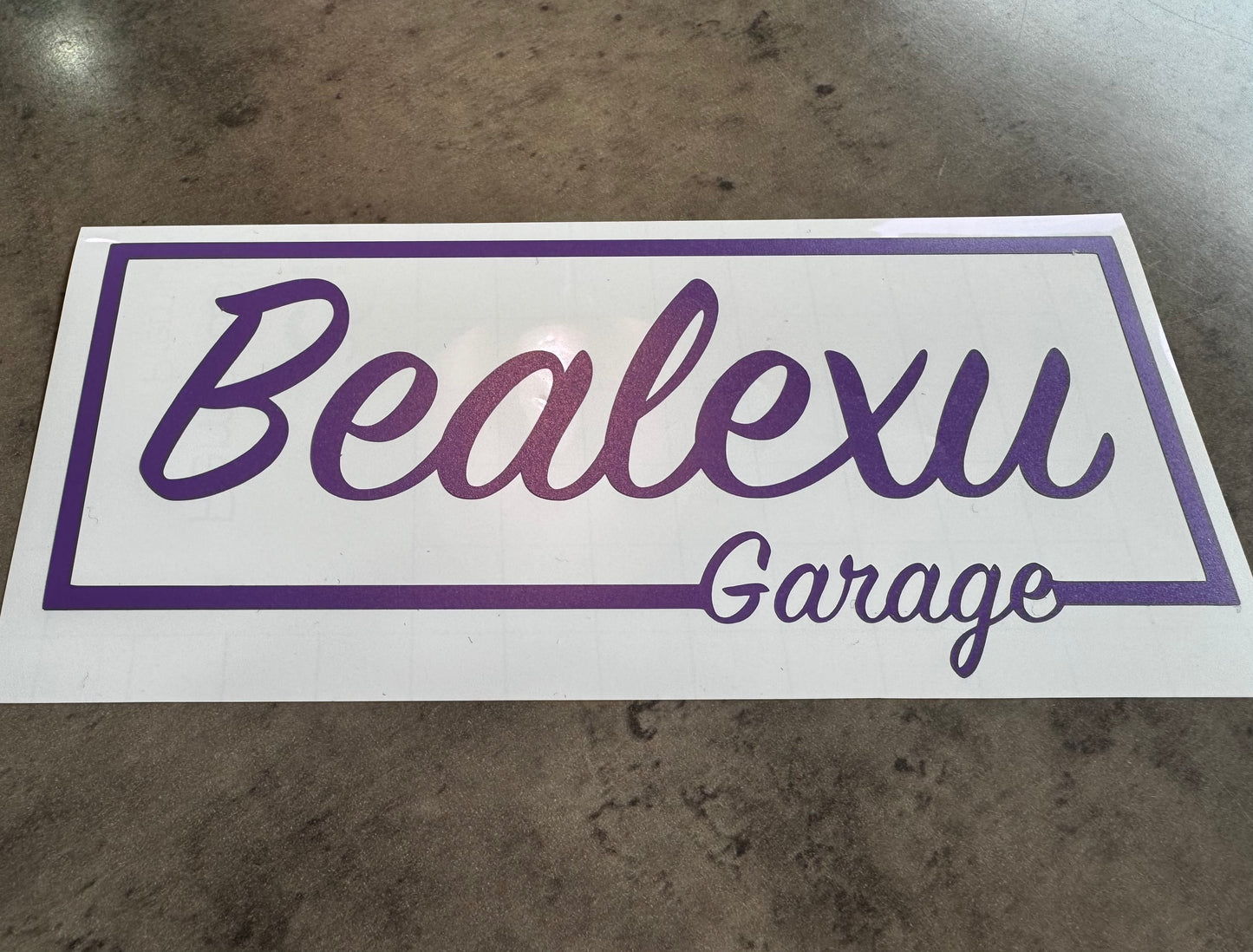 Bealexu Garage slap sticker