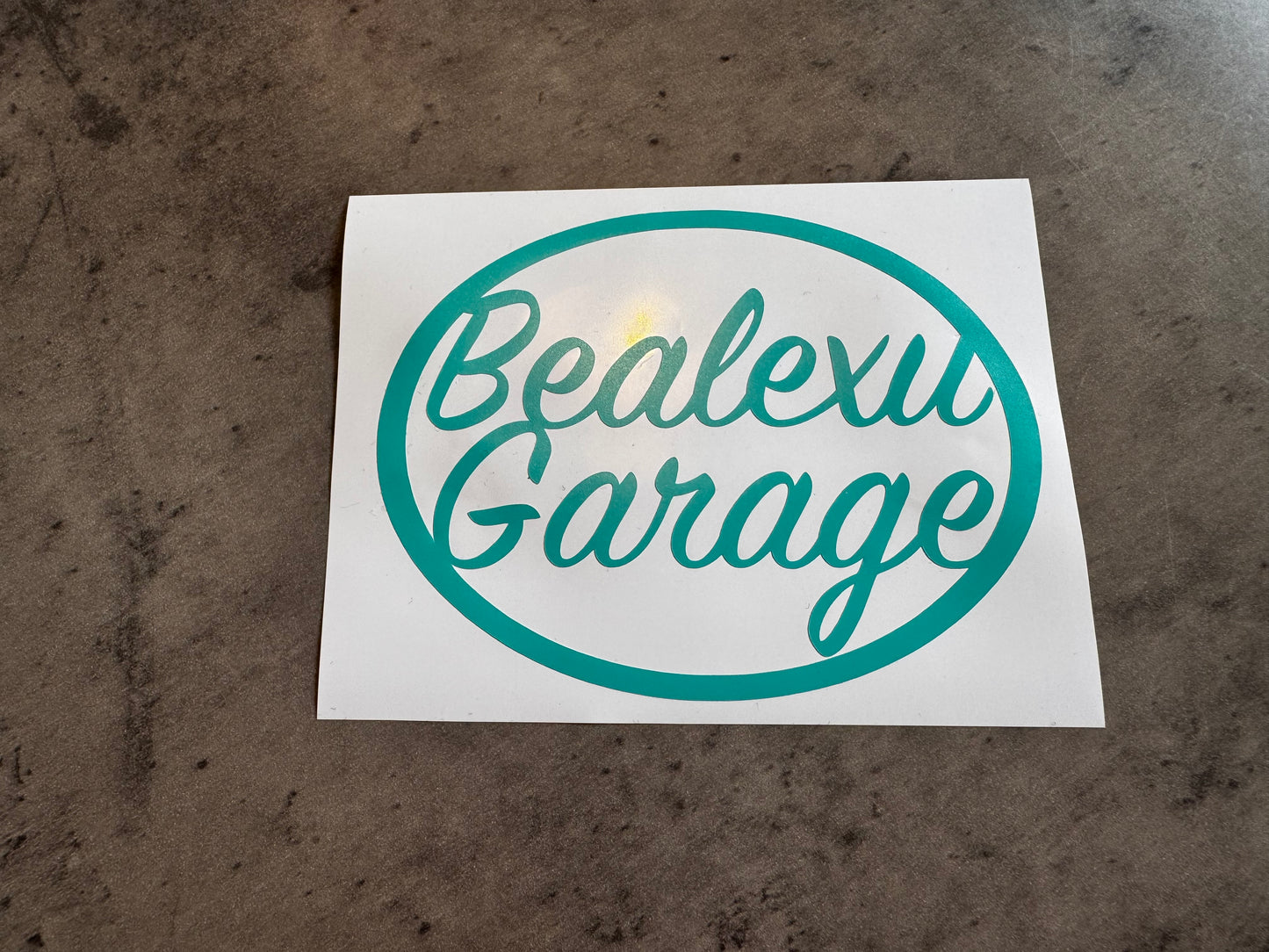 Bealexu Garage oval sticker