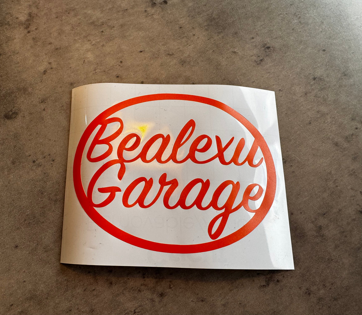 Bealexu Garage oval sticker