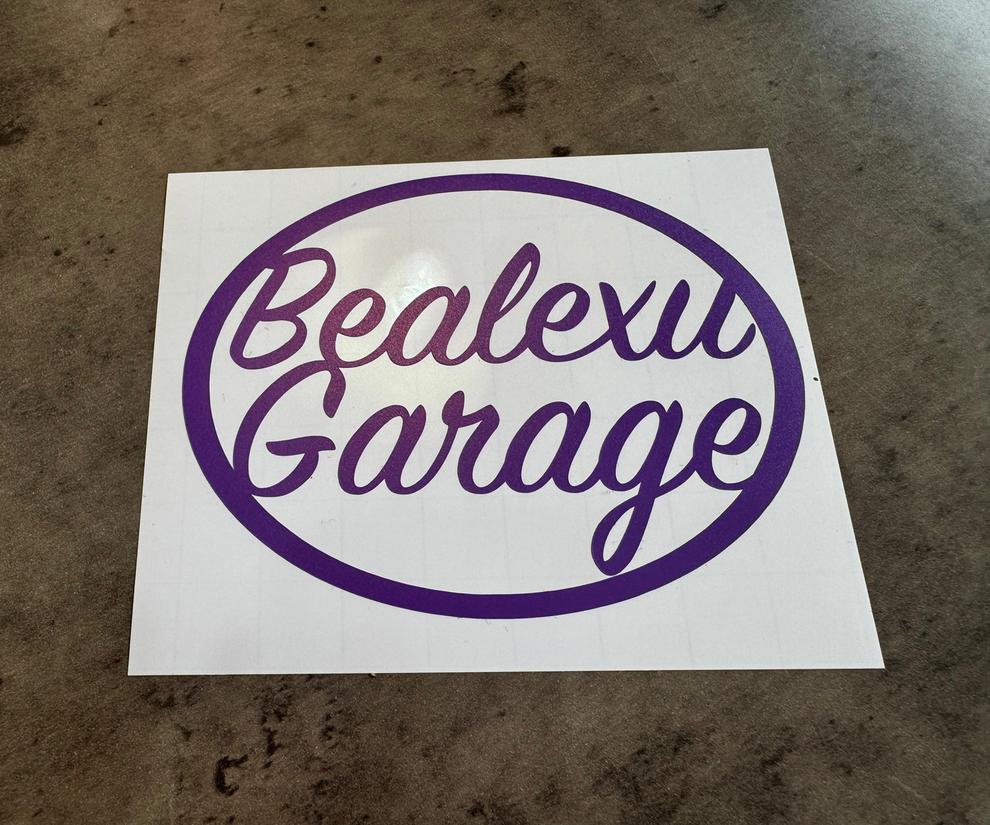 Bealexu Garage oval sticker