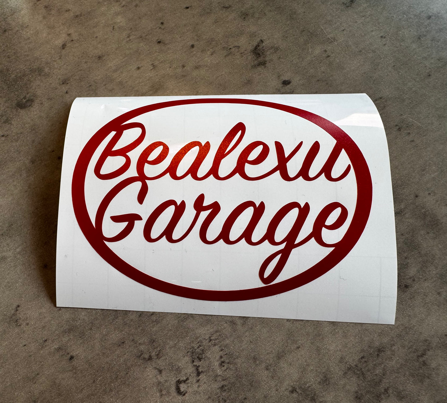 Bealexu Garage oval sticker