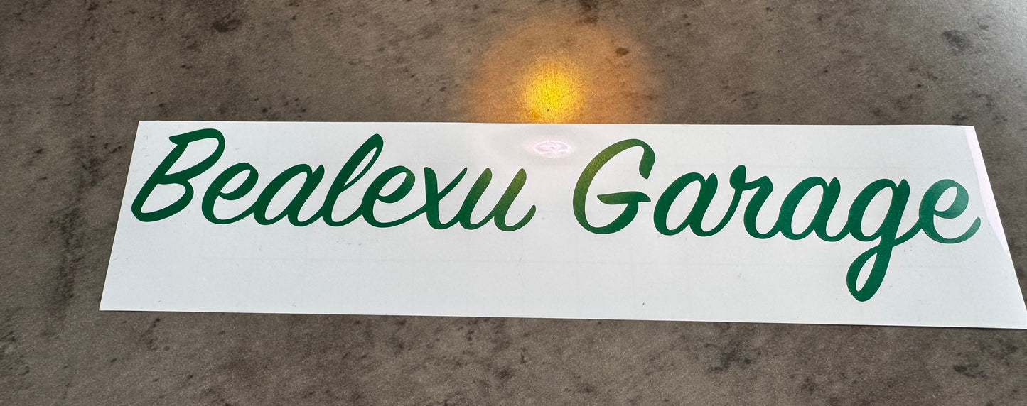 Bealexu garage sticker