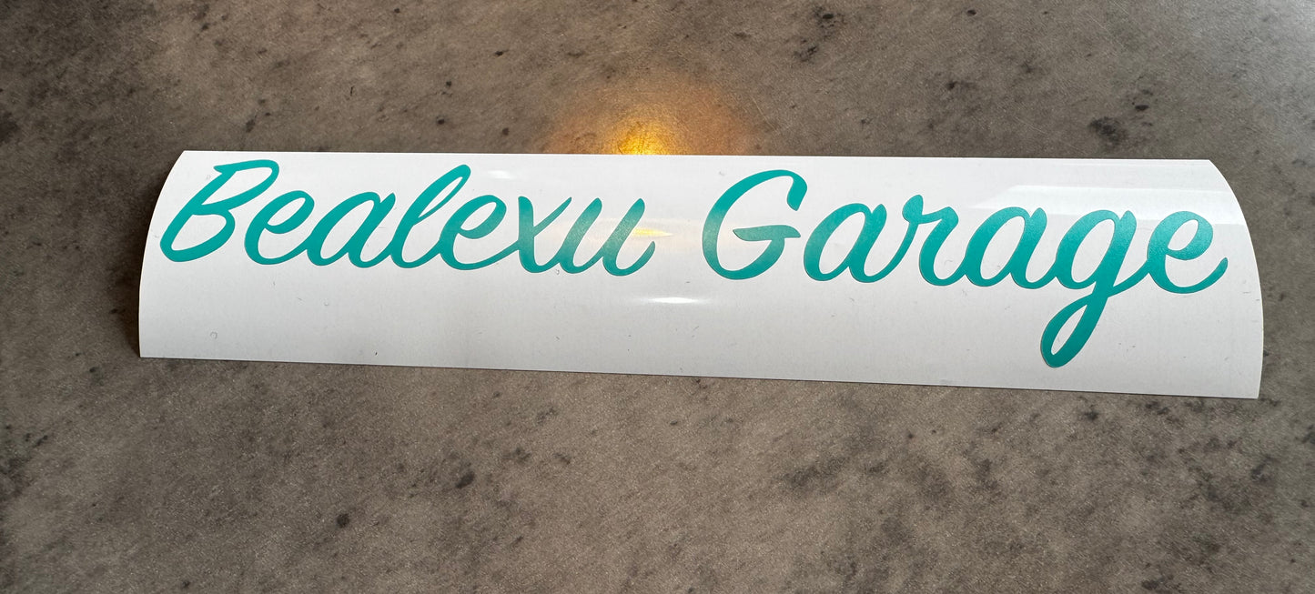 Bealexu garage sticker