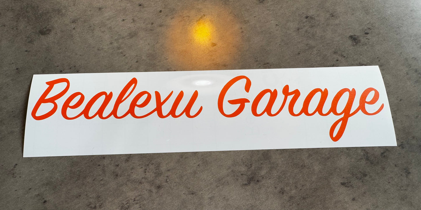 Bealexu garage sticker